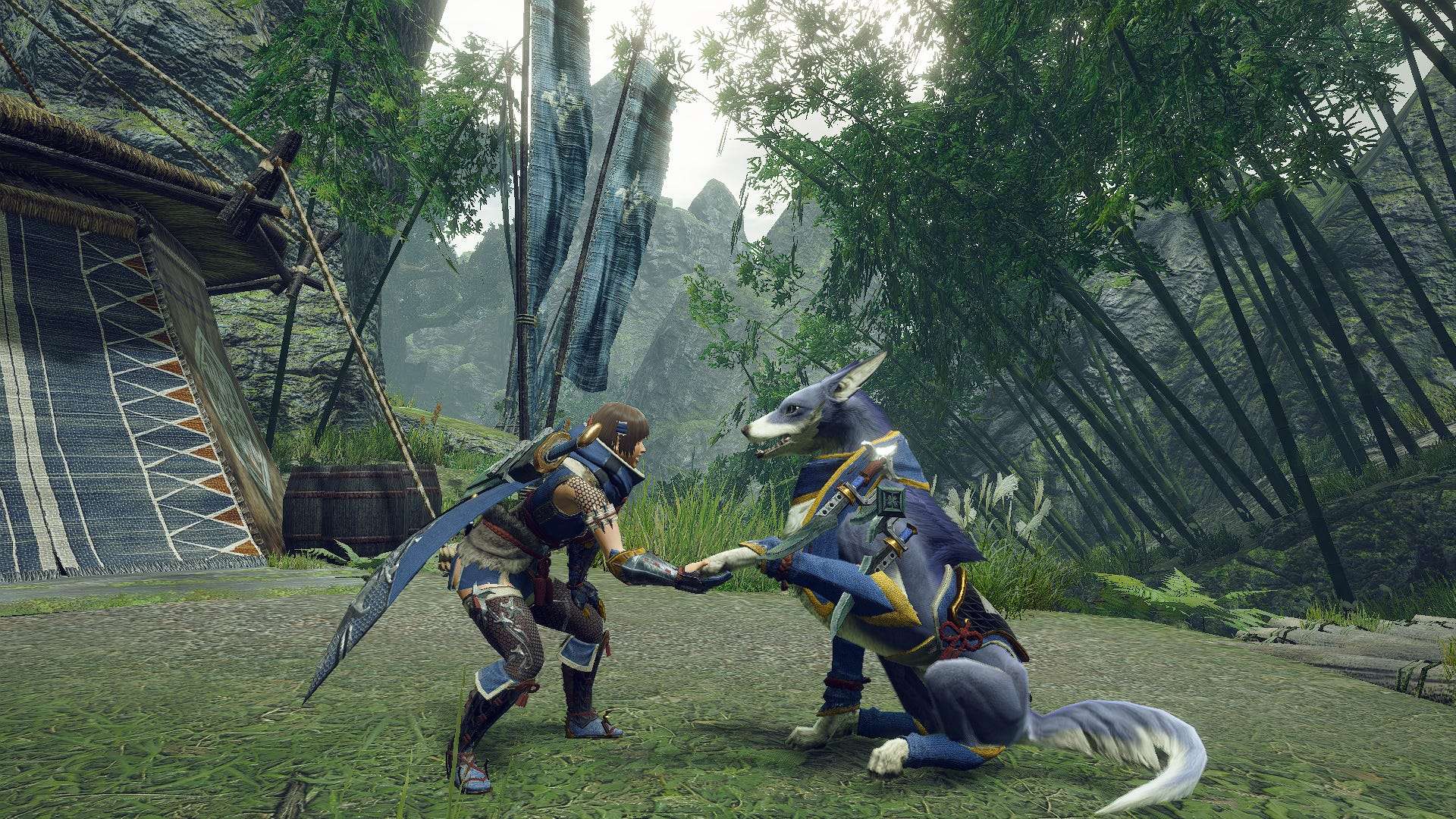 اداء النسخة التجريبية من لعبة Monster Hunter Rise على جهاز Nintendo Switch