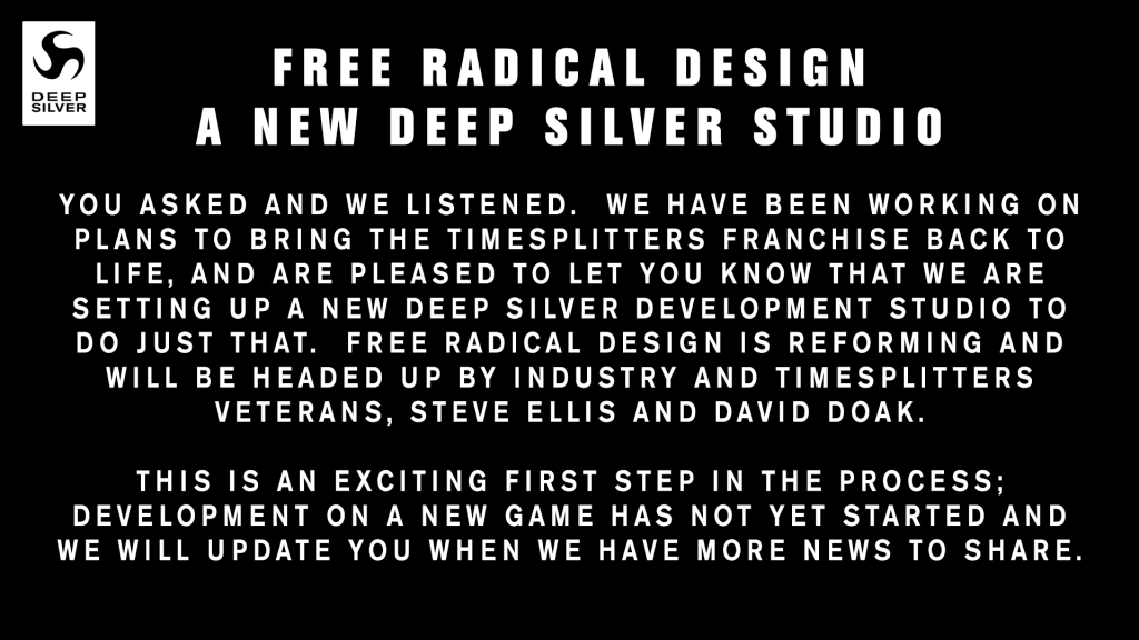 اعادة تشكيل و تنظيم استديو Free Radical Design من اجل مشروع جديد