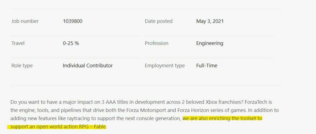 لعبة Fable القادمة سيتم تطويرها باستخدام محرك لعبة Forza