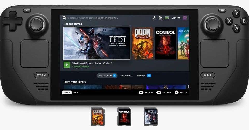 Valve تبحث عن إمكانية وضع ألعاب Steam Deck على ذاكرة SD Card – ايلدر بلايرز Valve تبحث عن إمكانية وضع ألعاب Steam Deck على ذاكرة SD Card